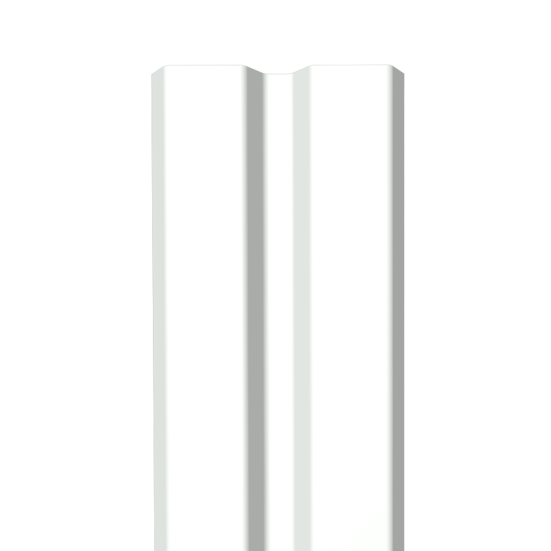 Металлический штакетник Гладкий полиэстер RAL 9003 (Белый) 2500*87*0,5 двухсторонний Прямой